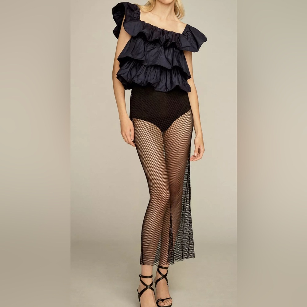 Anthropologie |  Mesh Midi Skirt